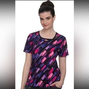 XS koi lite asymmetrical scrub top